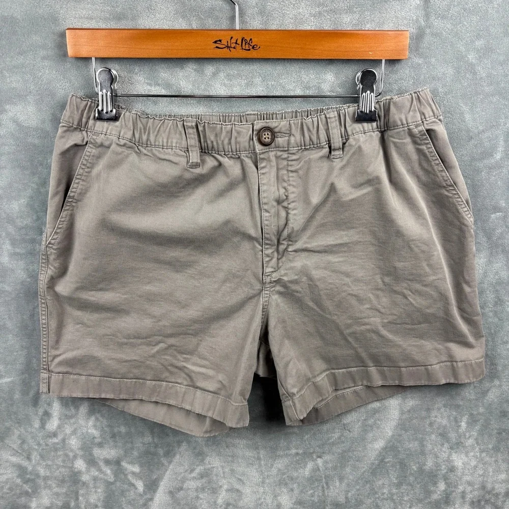 Chubbies Shorts Mens XL Gray 5.5 (5") Inseam Elastic Waist Stretch Casual Preppy - Picture 3 of 13